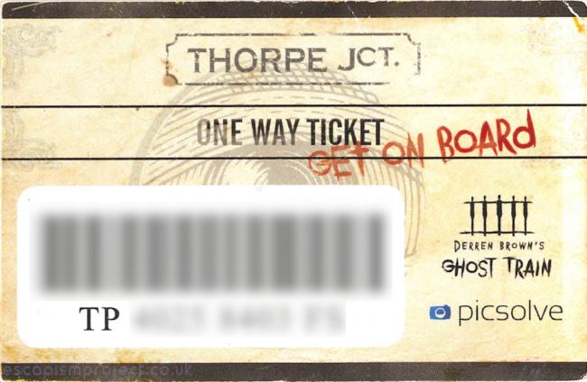 Derren Brown's Ghost Train Photo Ticket, 2016