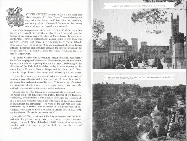 Alton Towers 1961 Guide Book