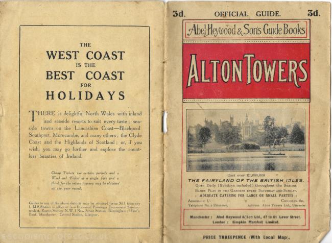 Alton Towers 1931 Guide Book